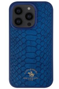 Santa Barbara Polo Racquet Club iPhone 14 Pro Max Knight Deri Kapak - Lacivert