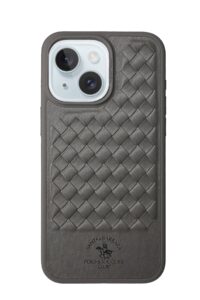 Santa Barbara Polo Racquet Club iPhone 15 Ravel Deri Kapak - Titan Gri