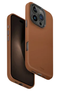 Uniq iPhone 16 Pro Lyden Magsafe Deri Kapak - Karamel