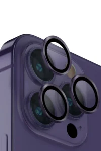 Uniq iPhone 14 Pro Max Optix Kamera Lens Koruyucu - Derin Mor