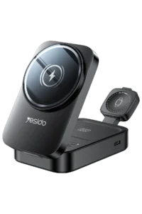 Yesido DS24 1M Type-C Kablo 15W Kablosuz Şarj Aleti - Beyaz