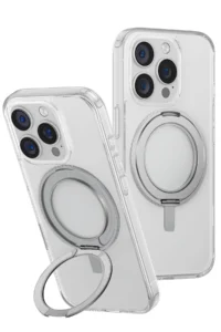 Uniq Apple iPhone 16 Pro Max Swivix Rotating Kickstand Kapak - Şeffaf