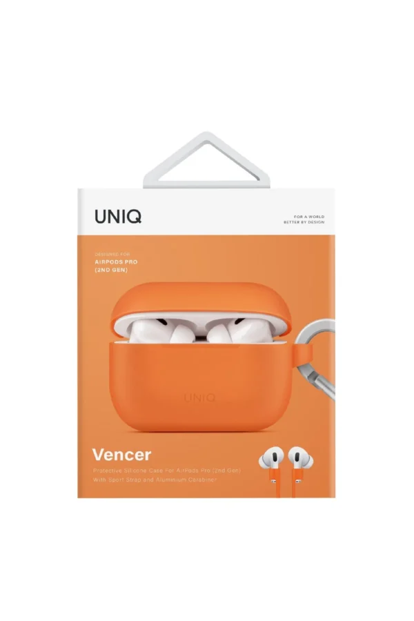 Uniq Airpods Pro 2 (2.nesil) Vencer Silikon Kılıf - Turuncu - Görsel 4