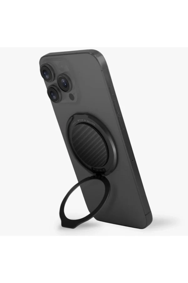 Uniq GripFit Premium 360 Manyetik Magsafe Kickstand Yüzük - Siyah