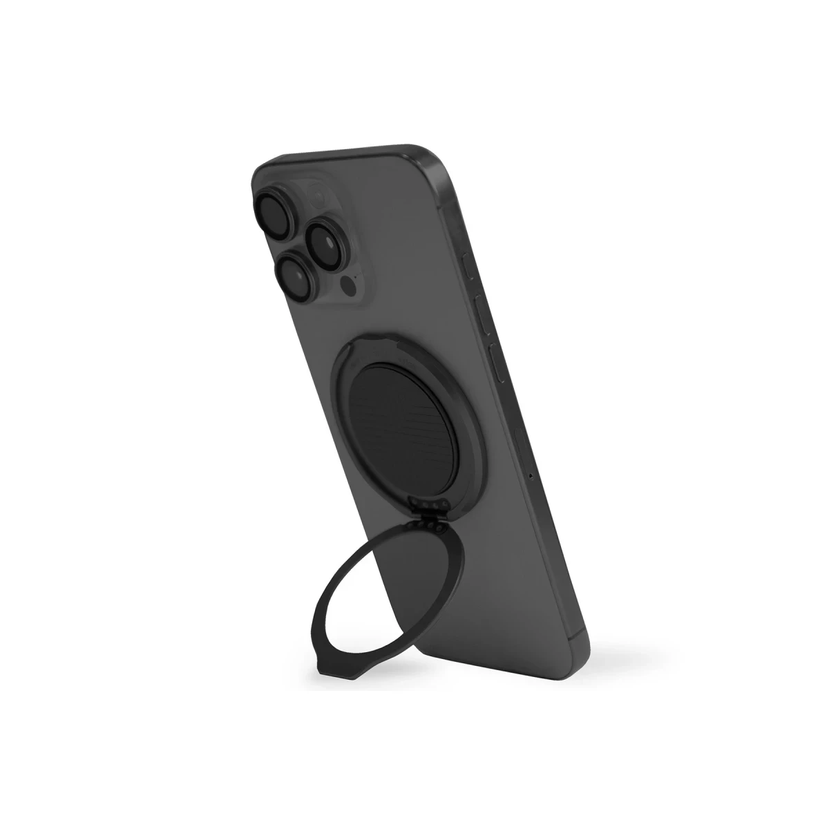 Uniq GripFit Classic 360 Manyetik Magsafe Kickstand Yüzük - Siyah - Görsel 4