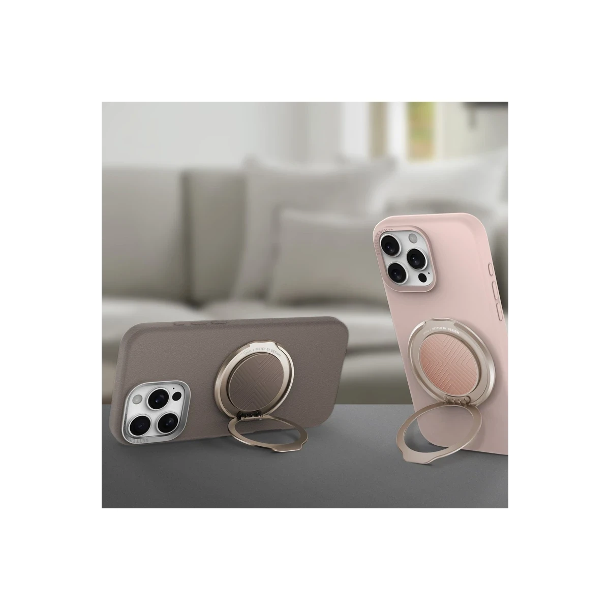 Uniq GripFit Classic 360 Manyetik Magsafe Kickstand Yüzük - Siyah - Görsel 5