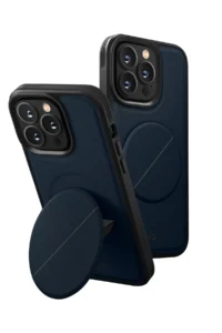 Uniq iPhone 14 Pro Novo Standlı Kapak - Mavi