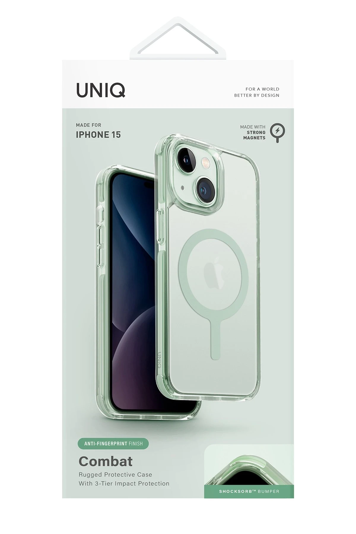 Uniq iPhone 15 Combat Magsafe Kapak - Yeşil - Görsel 3