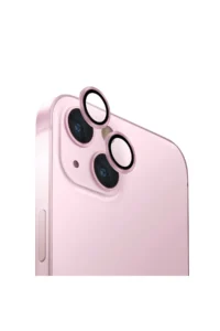 Uniq iPhone 15 Optix Alüminyum Kamera Lens Koruyucu - Pembe
