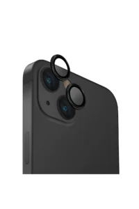 Uniq iPhone 15 Optix Alüminyum Kamera Lens Koruyucu - Siyah