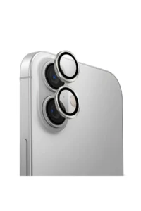Uniq iPhone 16 Optix Alüminyum Kamera Lens Koruyucu - Gümüş