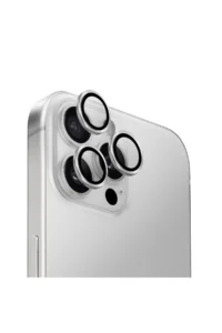 Uniq iPhone 16 Pro Max Optix Alüminyum Kamera Lens Koruyucu - Gümüş