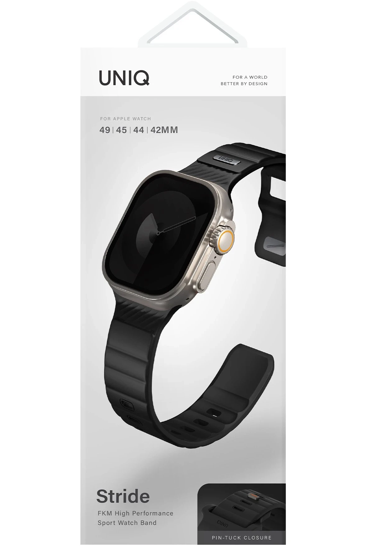 Uniq Watch Ultra 49mm Stride FKM Silikon Kordon - Siyah - Görsel 3