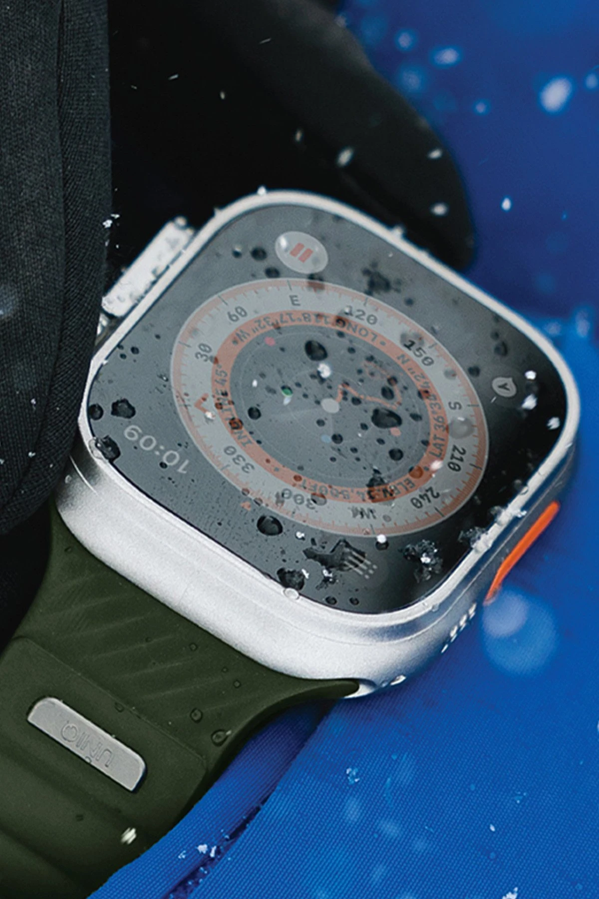 Uniq Watch Ultra 49mm Stride FKM Silikon Kordon - Siyah - Görsel 4