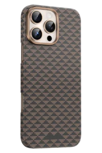 Keephone Apple iPhone 16 Pro Max Kevlar Paris Magsafe Kapak - Çöl Titanyum