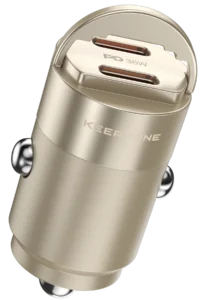 Keephone CarVolt CC12 2 Adet 36W Type-C Çıkışlı PD Hızlı Araç Şarj - Titanyum