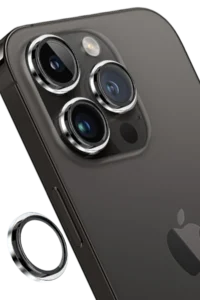 Keephone iPhone 14 Pro Max Capital Alüminyum AR Kamera Lens Koruyucu - Gümüş