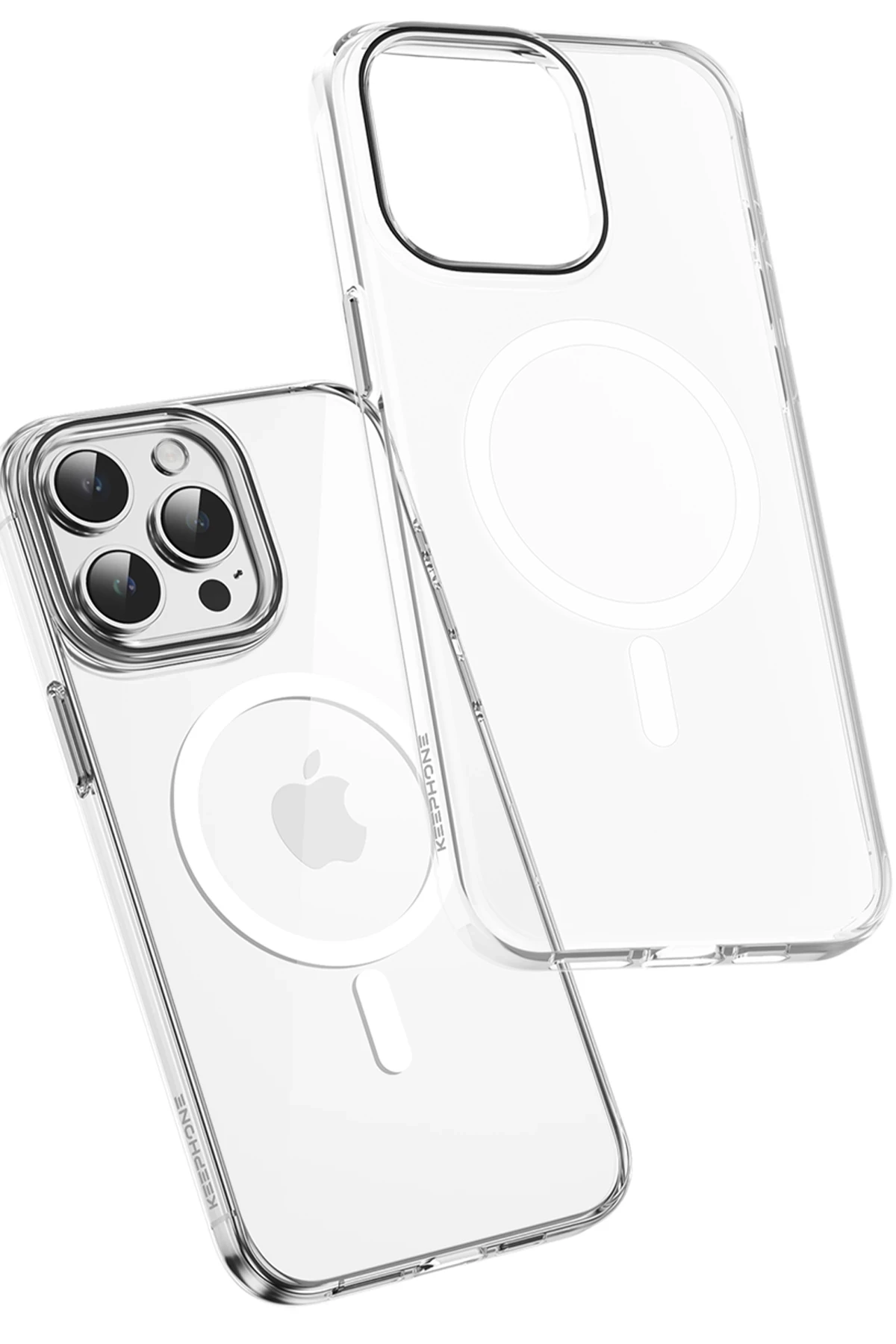 Keephone iPhone 15 Aurora Şeffaf Magsafe Kılıf - Siyah - Görsel 2