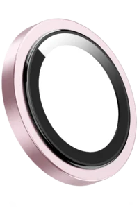 Keephone iPhone 15 Capital Alüminyum AR Kamera Lens Koruyucu - Pembe