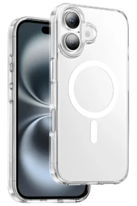Keephone iPhone 16 Hybrid Pro Magsafe Kılıf - Şeffaf