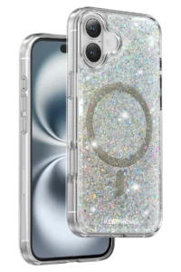 Keephone iPhone 16 Plus Interstellar Glitter Magsafe Kılıf - Gümüş