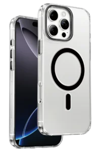 Keephone iPhone 16 Pro Aurora Şeffaf Magsafe Kılıf - Siyah Titanyum