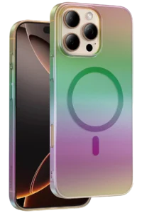 Keephone iPhone 16 Pro Fantasia Gökkuşağı Magsafe Kılıf - Siyah