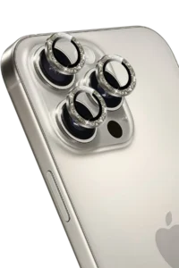 Keephone iPhone 16 Pro Max Maria Simli Kamera Lens Koruyucu - Natural Grey