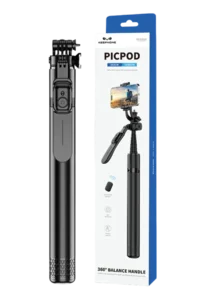 Keephone KP-LA05 PicPod 360 Derece Ayarlanabilir 202cm BT Selfie Çubuğu - Siyah